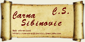 Čarna Sibinović vizit kartica